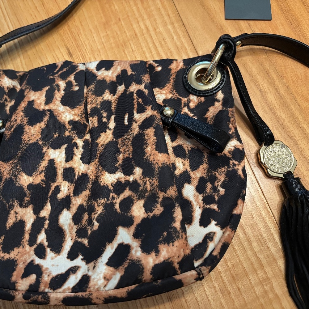 Vince Camuto Black Leopard Crossbody